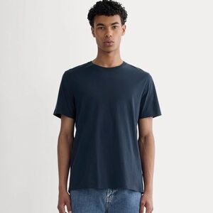 Everlane Men’s Essential Organic Cotton Crewneck T-shirt Blue XL XLarge
